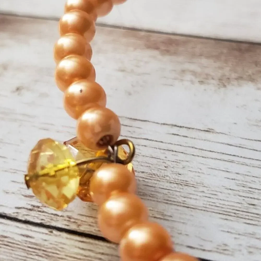 Vintage Bracelet / Bangle - Orangey Peach Tone